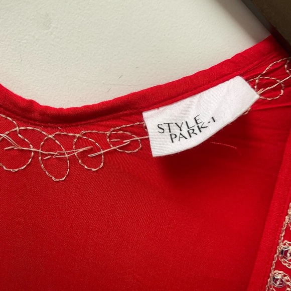 Caftan/Kimono/Beach Cover Red & Silver - Picture 4 of 7